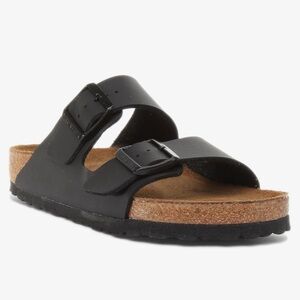 Birkenstock Arizona Unisex-Adult Open Back Slippers Black (41 EU) US W10-10.5 M8